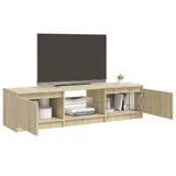 TV Cabinet with LED Lights Sonoma Oak 140x40x35.5 cm