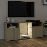 TV Cabinet with LED Lights Sonoma Oak 120x30x50 cm