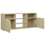 TV Cabinet with LED Lights Sonoma Oak 120x30x50 cm