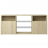 TV Cabinet with LED Lights Sonoma Oak 120x30x50 cm