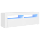 TV Cabinet with LED Lights White 120x35x40 cm