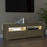 TV Cabinet with LED Lights Sonoma Oak 120x35x40 cm