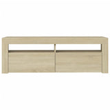 TV Cabinet with LED Lights Sonoma Oak 120x35x40 cm