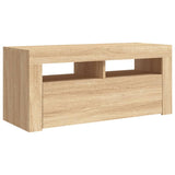 TV Cabinet with LED Lights Sonoma Oak 90x35x40 cm