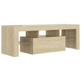 TV Cabinet with LED Lights Sonoma Oak 120x35x40 cm