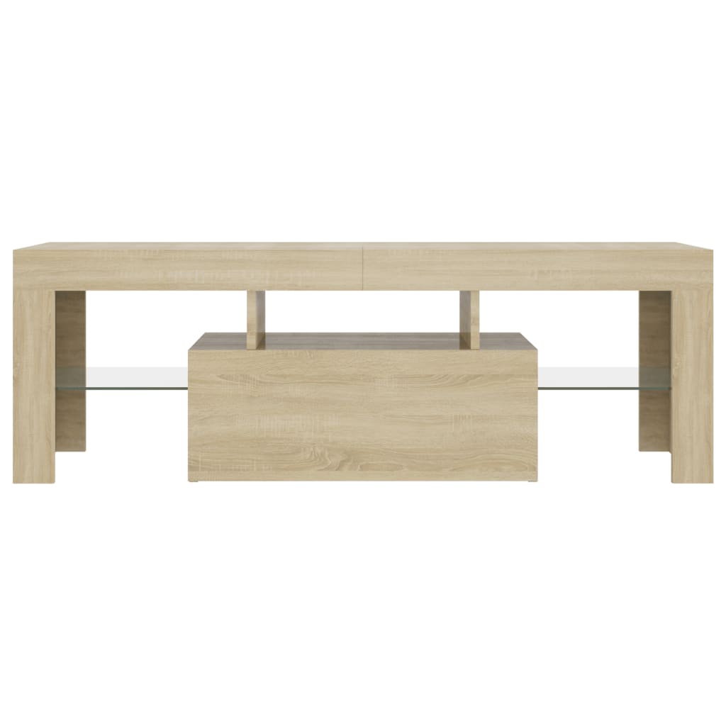 TV Cabinet with LED Lights Sonoma Oak 120x35x40 cm