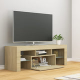 TV Cabinet with LED Lights Sonoma Oak 120x35x40 cm