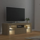 TV Cabinet with LED Lights Sonoma Oak 120x35x40 cm