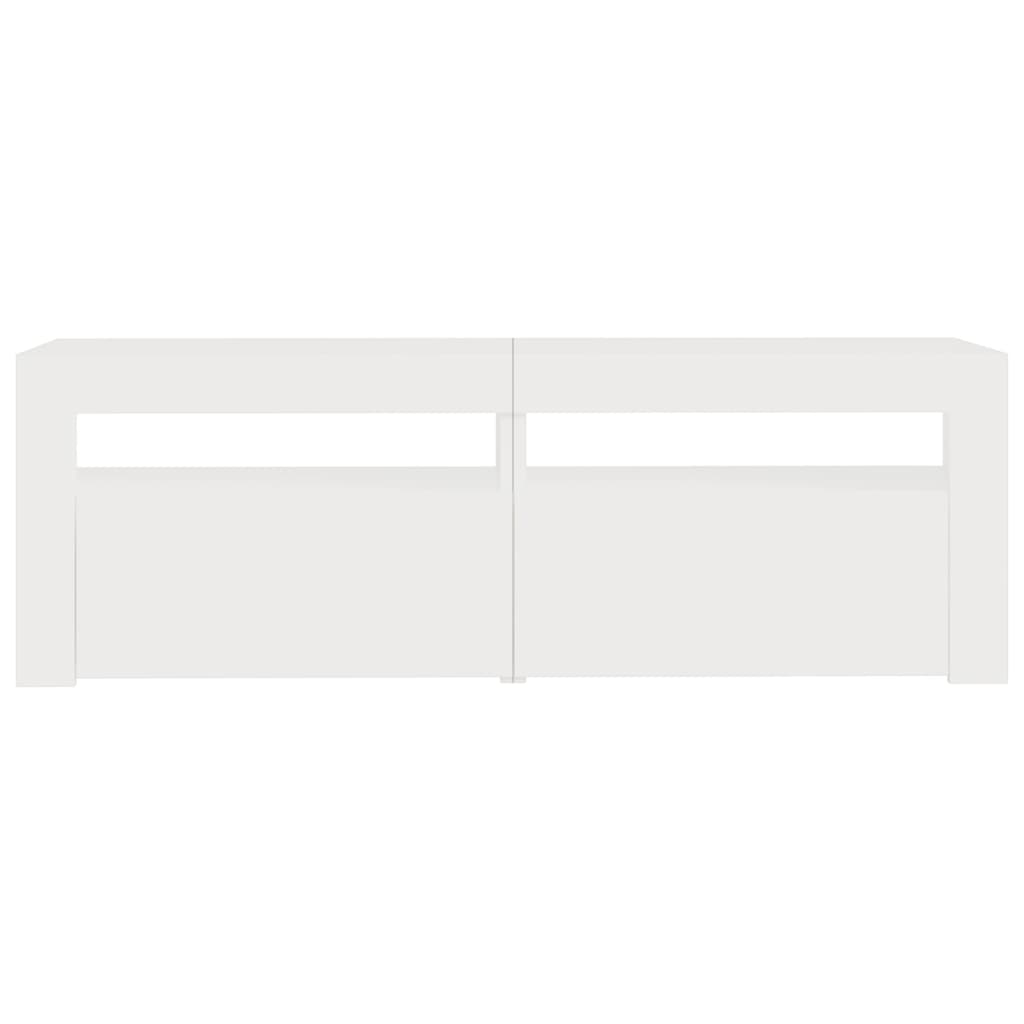 TV Cabinet with LED Lights White 120x35x40 cm