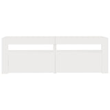 TV Cabinet with LED Lights White 120x35x40 cm