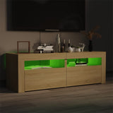 TV Cabinet with LED Lights Sonoma Oak 120x35x40 cm