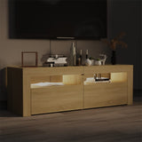 TV Cabinet with LED Lights Sonoma Oak 120x35x40 cm