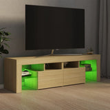 TV Cabinet with LED Lights Sonoma Oak 140x36.5x40 cm