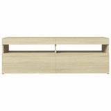 TV Cabinet with LED Lights Sonoma Oak 120x35x40 cm