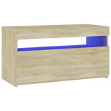 TV Cabinet with LED Lights Sonoma Oak 75x35x40 cm