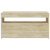 TV Cabinet with LED Lights Sonoma Oak 75x35x40 cm