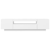 TV Cabinet with LED Lights White 160x35x40 cm