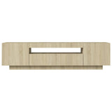 TV Cabinet with LED Lights Sonoma Oak 160x35x40 cm