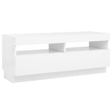 TV Cabinet with LED Lights White 100x35x40 cm