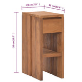 Bedside Cabinet 20x35x50 cm Solid Teak Wood