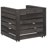 2 Piece Garden Pallet Lounge Set Grey Impregnated Pinewood