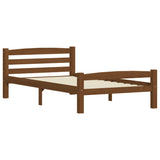 Bed Frame without Mattress Honey Brown Solid Pinewood 100x200 cm