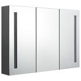 LED Bathroom Mirror Cabinet 89x14x62 cm Grey