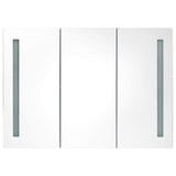 LED Bathroom Mirror Cabinet 89x14x62 cm Grey