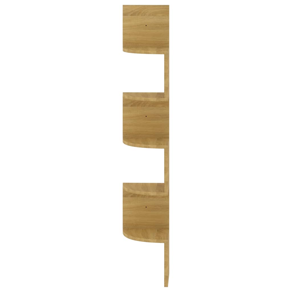 Wall Corner Shelf Sonoma Oak 19x19x123 cm Engineered Wood