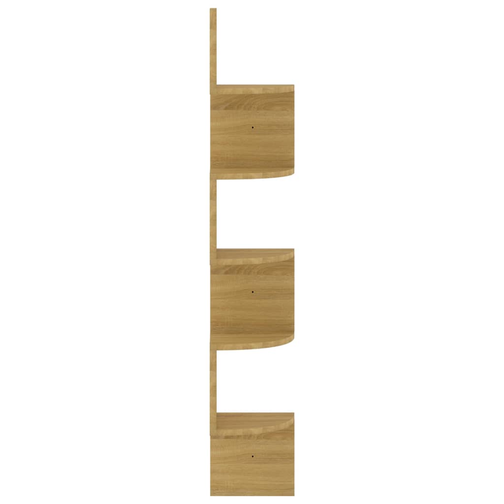 Wall Corner Shelf Sonoma Oak 19x19x123 cm Engineered Wood