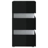 LED Bedside Cabinet High Gloss Black 45x35x67 cm Engineered Wood