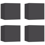 Wall Mounted TV Cabinets 4 pcs Grey 30.5x30x30 cm