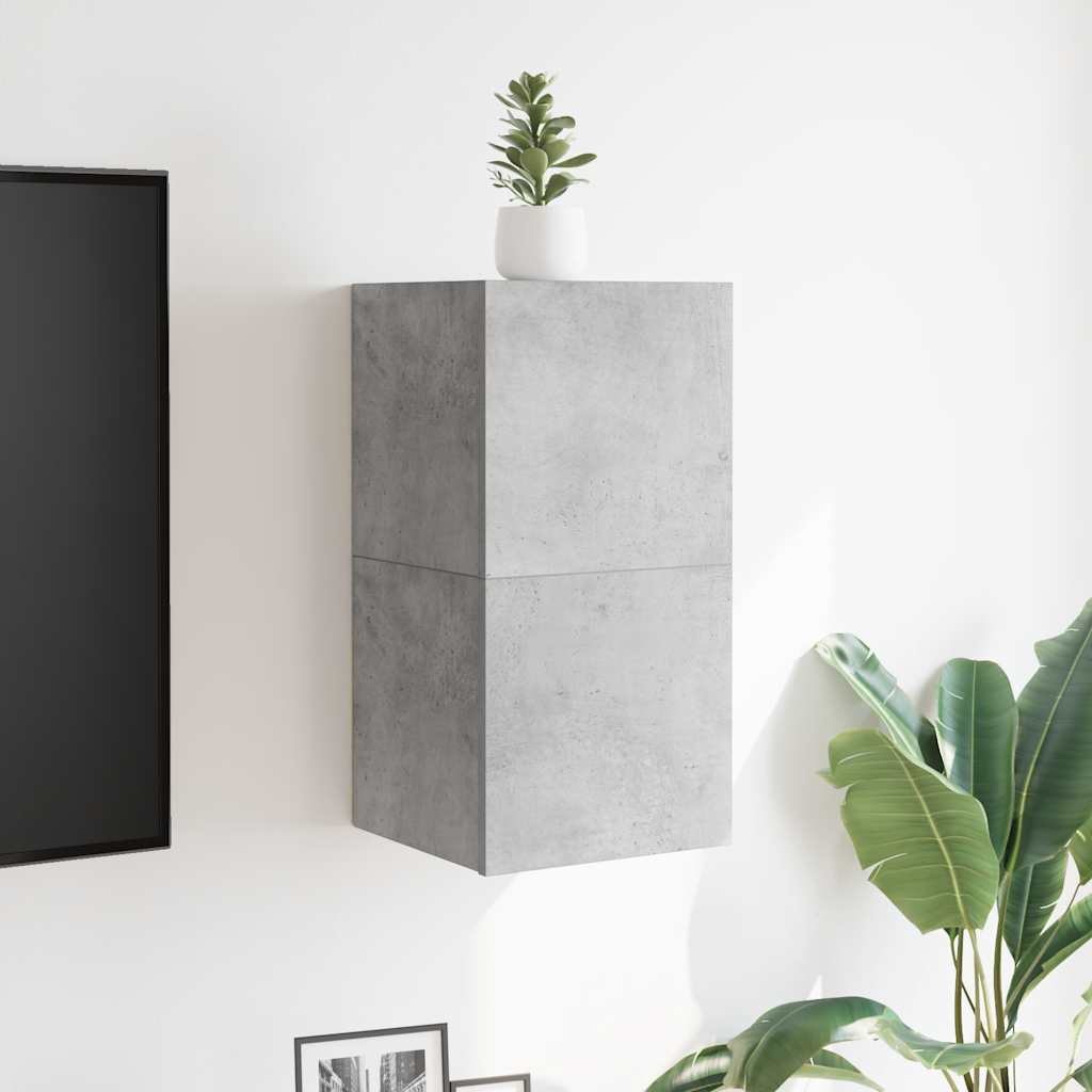 Wall Mounted TV Cabinets 2 pcs Concrete Grey 30.5x30x30 cm