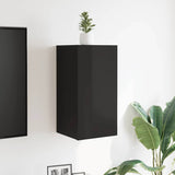 Wall Mounted TV Cabinets 2 pcs High Gloss Black 30.5x30x30 cm