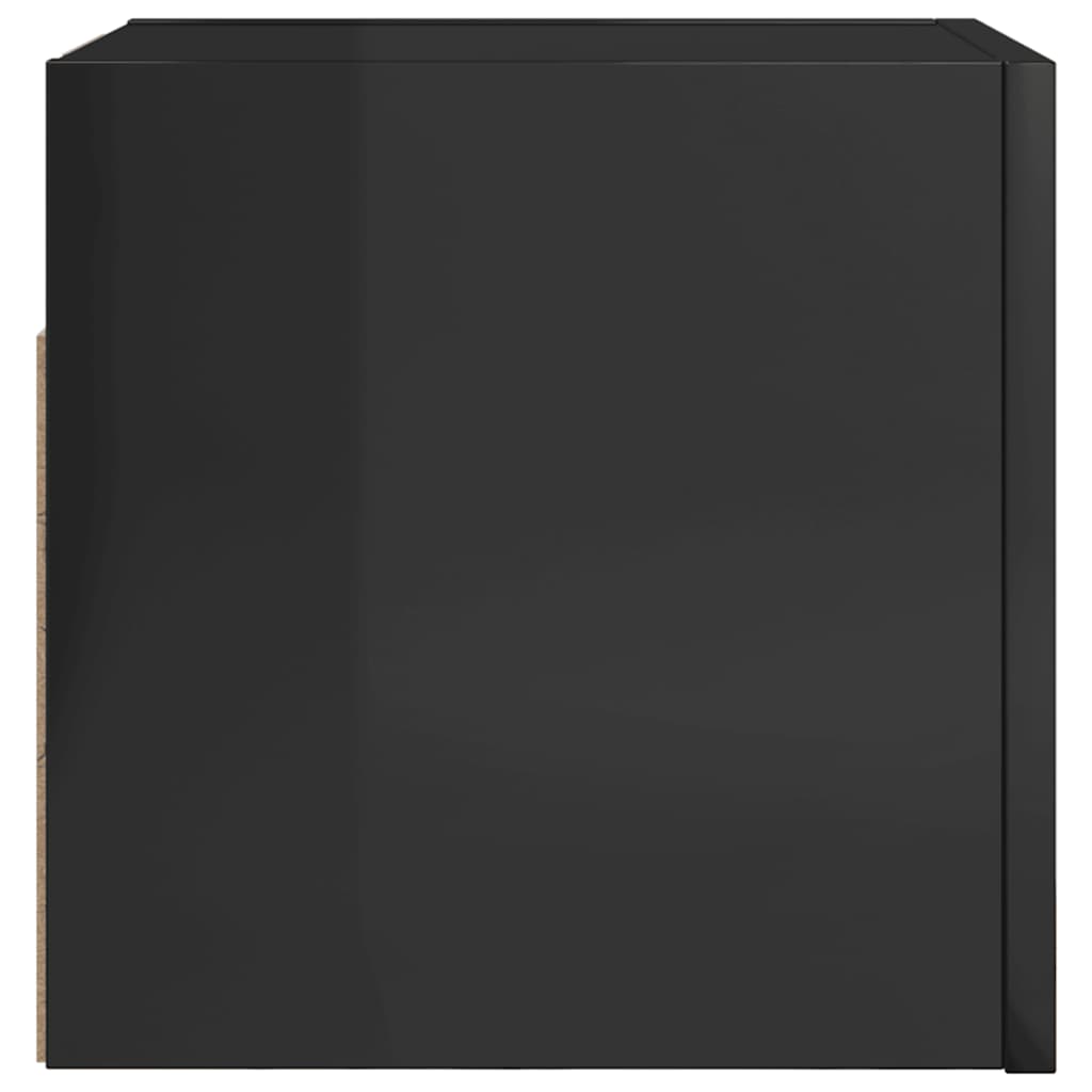 Wall Mounted TV Cabinets 2 pcs High Gloss Black 30.5x30x30 cm