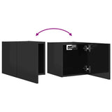 Wall Mounted TV Cabinets 2 pcs High Gloss Black 30.5x30x30 cm