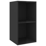 Wall-mounted TV Cabinet High Gloss Black 37x37x72 cm Engineered Wood