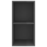 Wall-mounted TV Cabinet High Gloss Grey 37x37x72 cm Engineered Wood