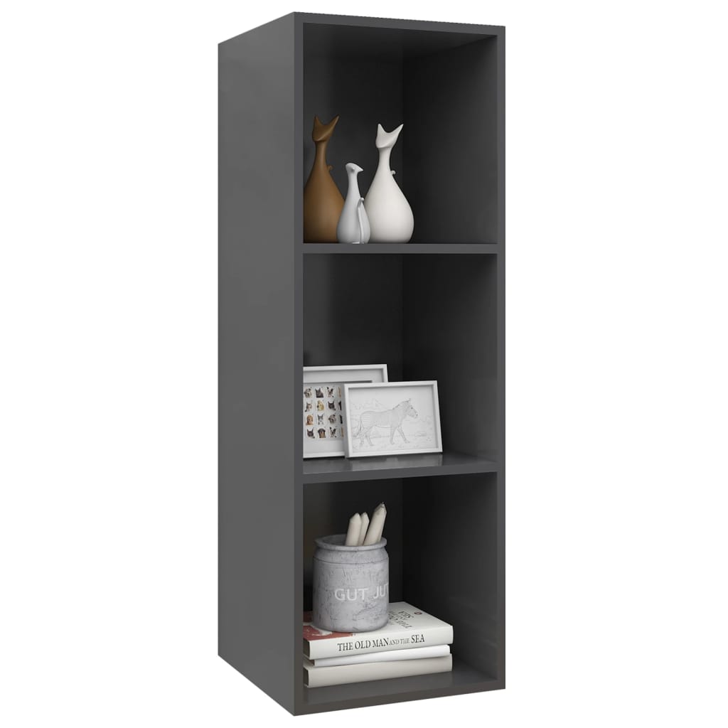 Wall-mounted TV Cabinet Grey 37x37x107 cm Engineered Wood