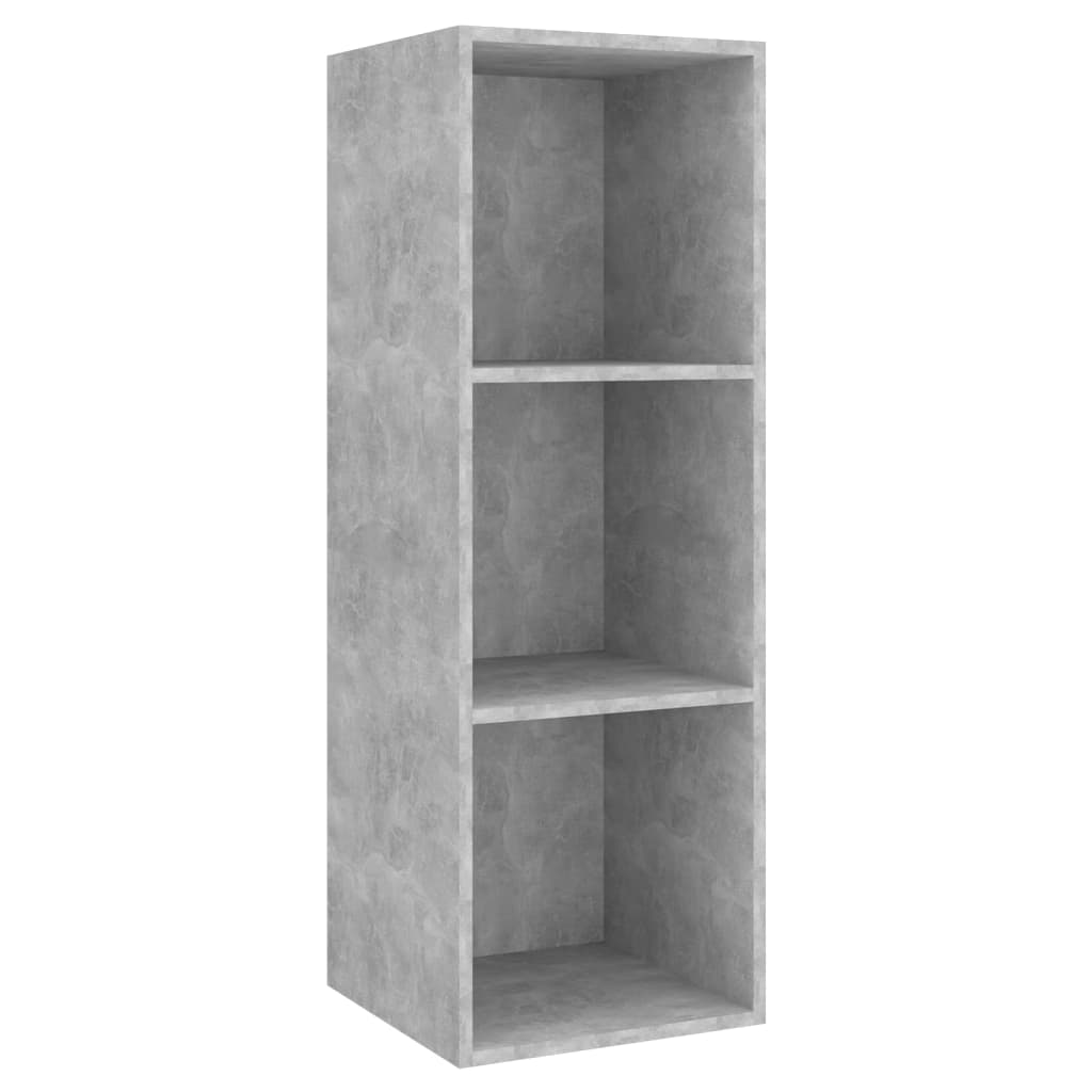 Wall-mounted TV Cabinet Concrete Grey 37x37x107 cm Engineered Wood