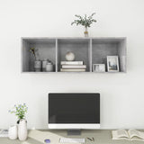 Wall-mounted TV Cabinet Concrete Grey 37x37x107 cm Engineered Wood