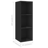 Wall-mounted TV Cabinet High Gloss Black 37x37x107 cm Engineered Wood