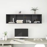 Wall-mounted TV Cabinet Grey 37x37x142.5 cm Engineered Wood