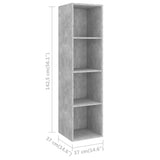 Wall-mounted TV Cabinet Concrete Grey 37x37x142.5 cm Engineered Wood