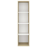 Wall-mounted TV Cabinet Sonoma Oak and White 37x37x142.5 cm Engineered Wood