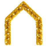 Christmas Garland with LED Lights 5 m Gold