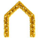 Christmas Garland with LED Lights 20 m Gold