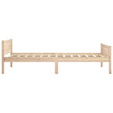 Bed Frame without Mattress Solid Pinewood 100x200 cm