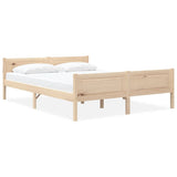 Bed Frame without Mattress Solid Pinewood 140x200 cm