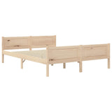 Bed Frame without Mattress Solid Pinewood 140x200 cm